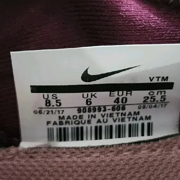 Nike Air Max Sequent 3 Sz 8.5 Womens 008995 Burgundy Bordeaux Running Sneakers - Picture 8 of 9